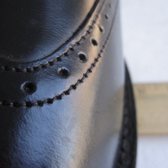 Samuel Windsor Black Leather Shoes Mens 13 Wingtip Cheltenham Brogues Handmade main image 6